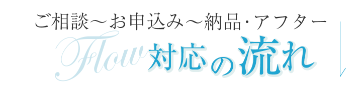 ご相談・お申込み・納品の流れ